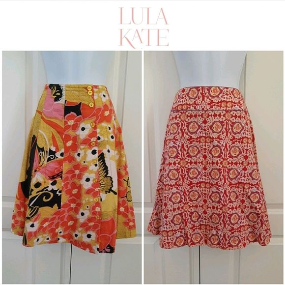 2 Patterned Skirts - Picture 1 of 7